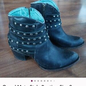 Corral Moto Style Booties, Size 8